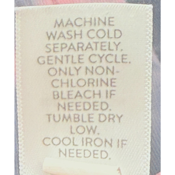 Pure Jill Dress Large Pink Gray Cloud Tie Dye Mini V-Neck Long Sleeve Pullover - Picture 8 of 9